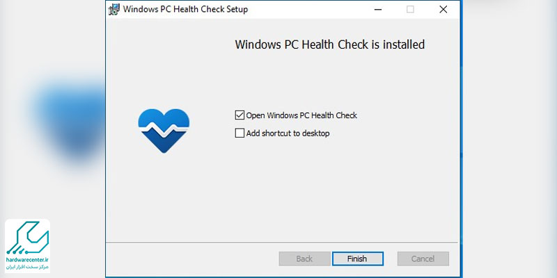 استفاده از برنامه PC Health Check