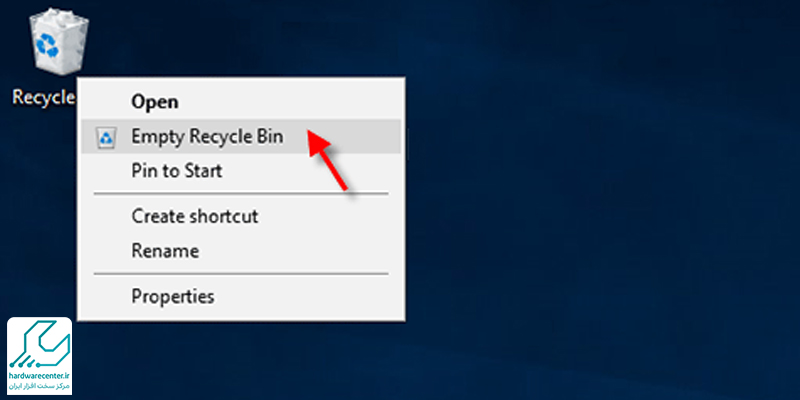 حذف محتویات Recycle Bin